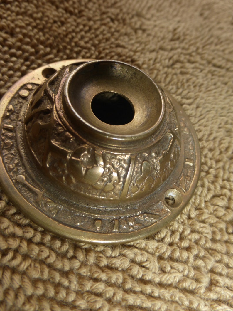 Vintage Antique Cast Brass Victorian Door Bell Housing Cover Etsy