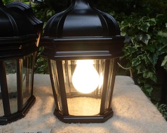 ONE Vintage Antique Minka Brass Porch Light Lantern Sconce Fixture 5725 E
