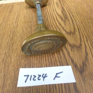 2 Vintage Antique Cast Brass Victorian Oval Entry Door Knobs 71224 F
