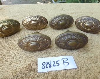 6 Vintage Antik Messing Türknäufe 82825 B