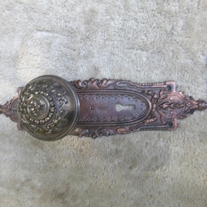 Vintage Antique 2 PC Victorian Door Hardware Set 102522 A