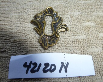 9 Vintage Antique Cast Brass Key Hole Cover Decorative Escutcheons 42120 N