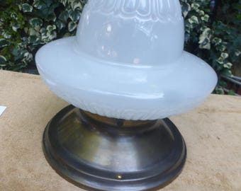 Lámpara de techo vintage antigua empotrada de cristal lechoso 72925 B