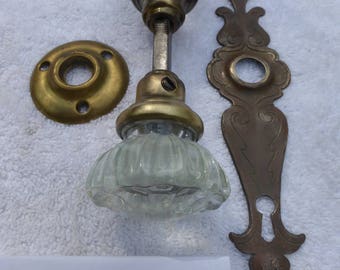 Vintage Antique Victorian/Deco Door Hardware Set 11 A