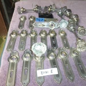 Vintage Antique 30+ Pc Deco Door Hardware Set 81121 E