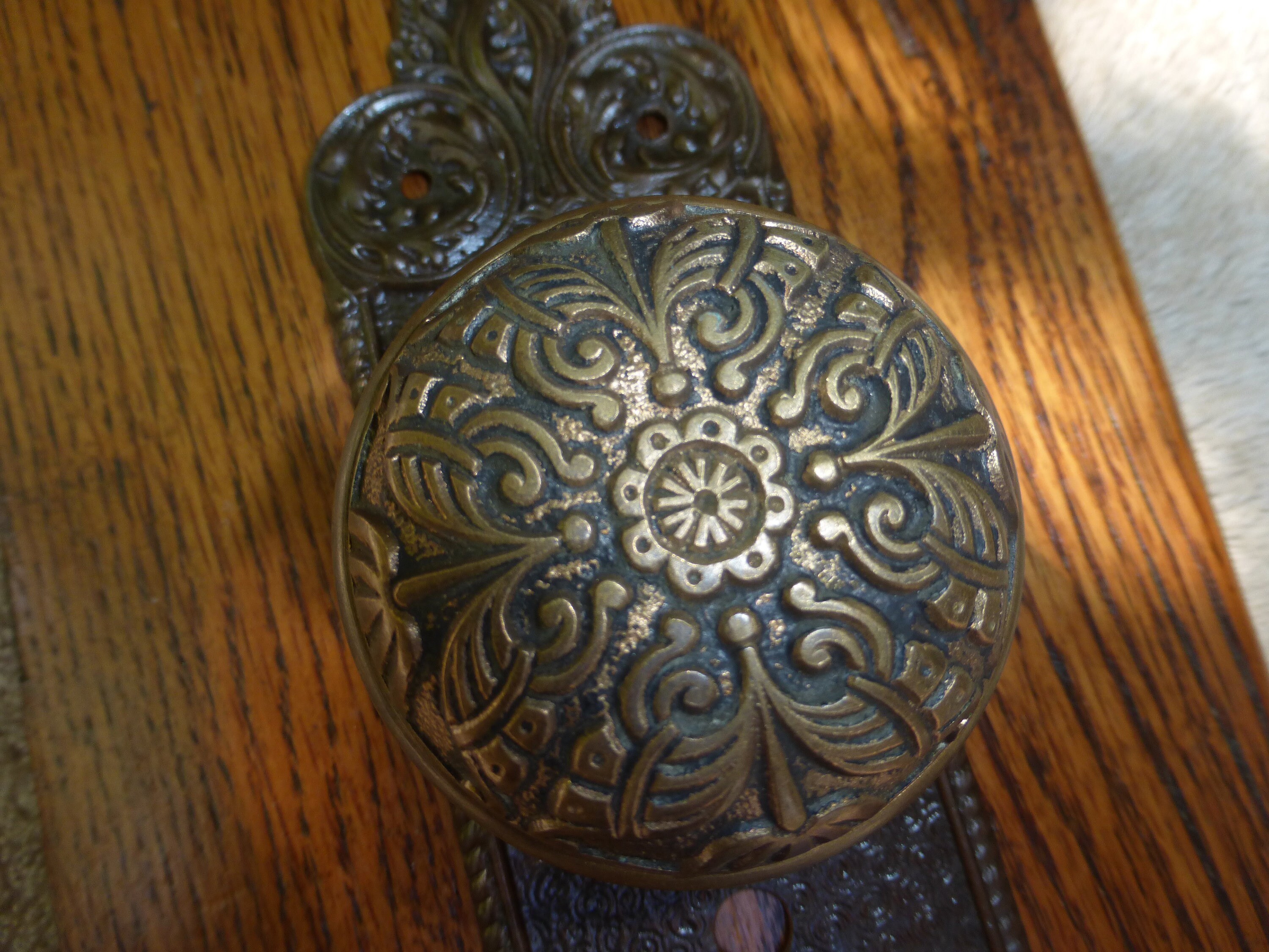 Vintage Antique 2 Pc Victorian Entry Door Hardware Set 92422 C Etsy