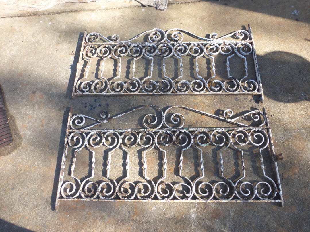 Vintage Antique Rustic Iron Garden Fencing Railing 1.12.25 A - Etsy