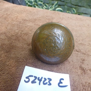 Vintage Antique Eastlake Victorian Brass Door Knob 52423 E