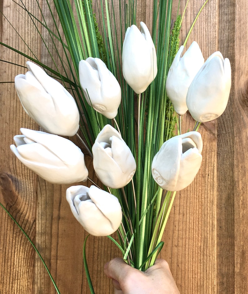 Ceramic Tulip Flower 20th China Anniversary Gift. Single Etsy New Zealand