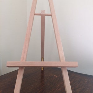 Natural Wood display Frame - Small A-Frame easy display stand for table top, desk, menu, wedding guest list, seating plan, artwork