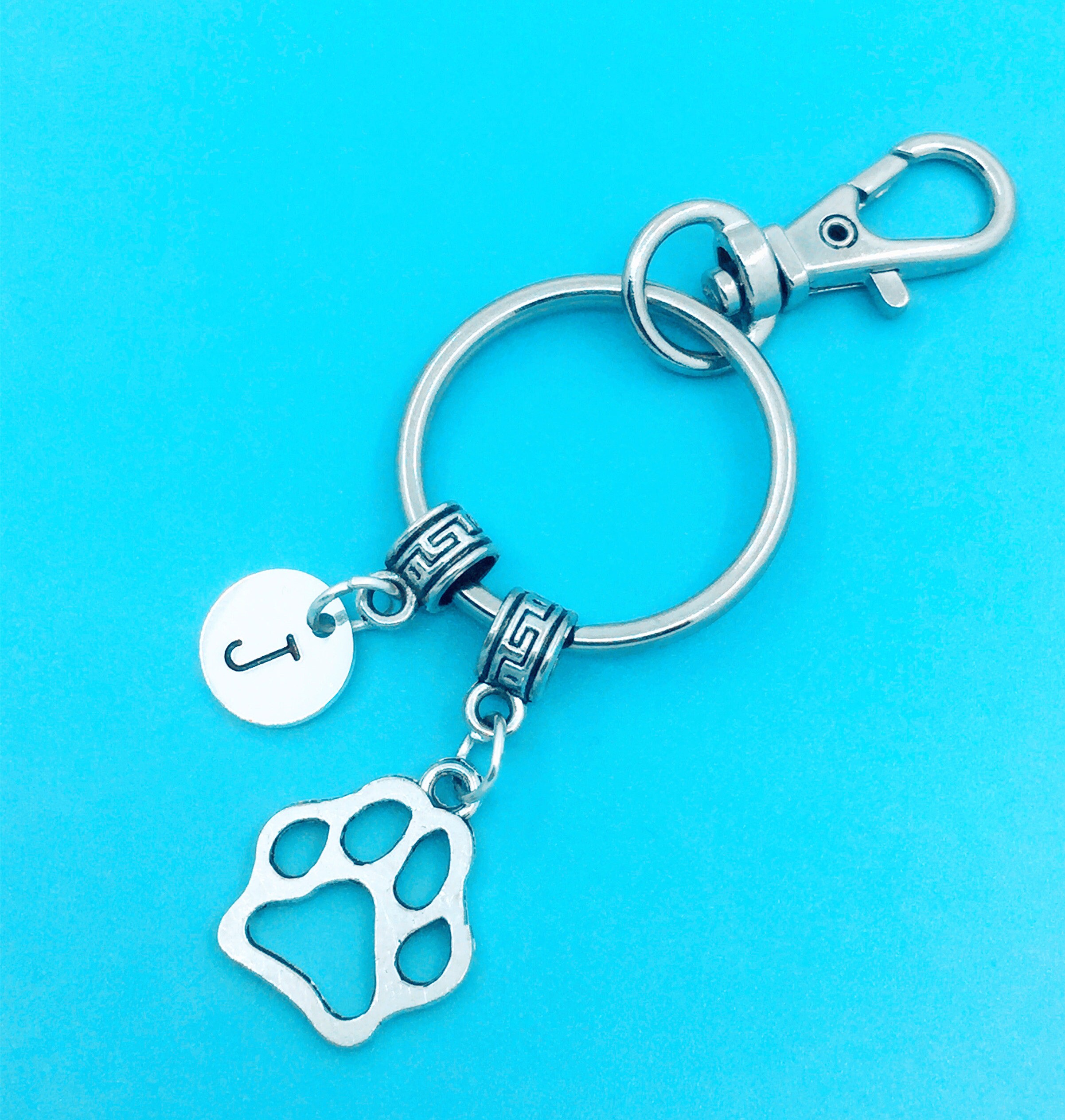 Dog paw print keychains Best Friend Keychains dog paw print Etsy