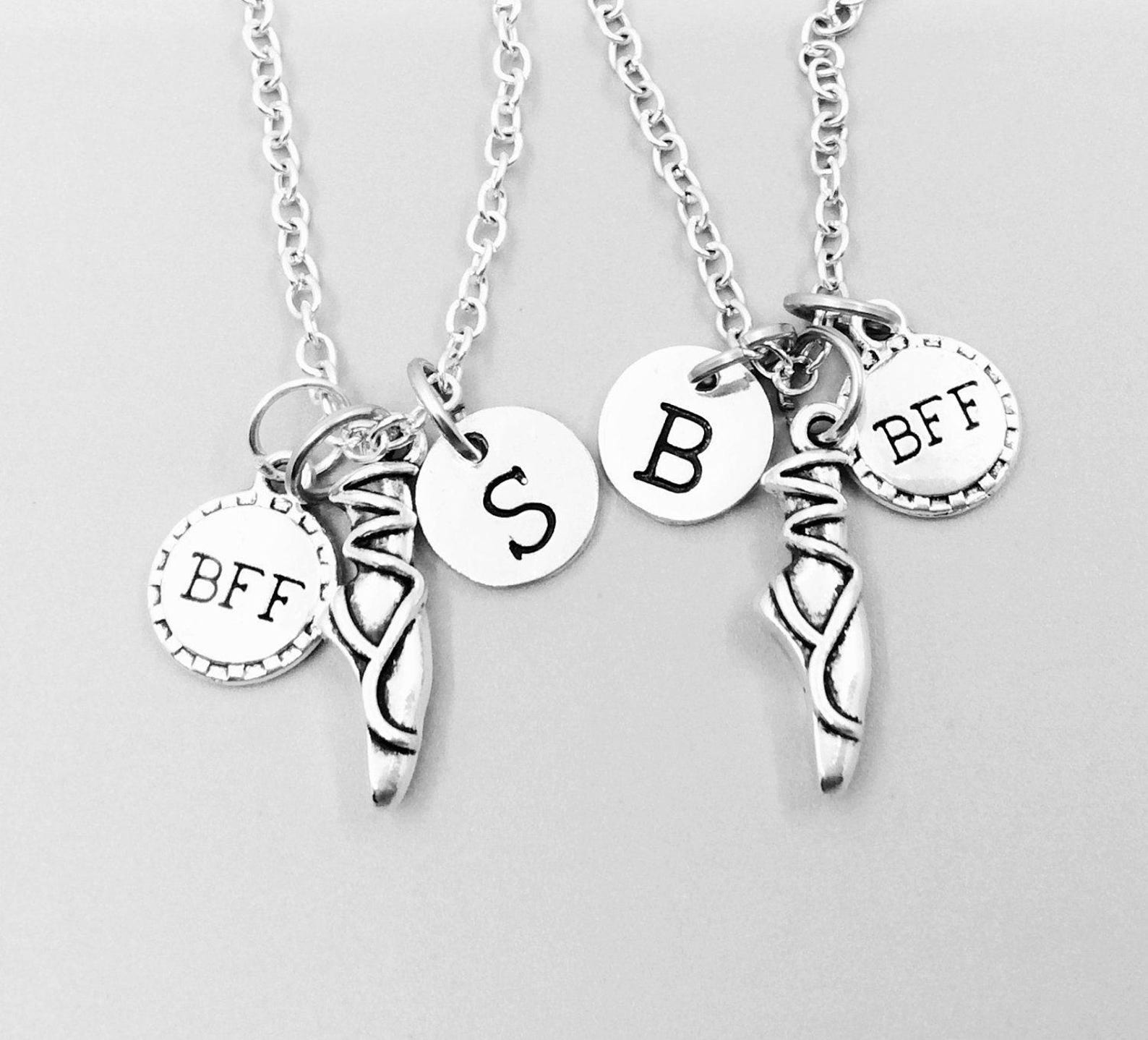 ballet pump necklace, personalized necklace, ballet pump charm necklace, initial necklaces, pointe charm, dance charm, ballet sh