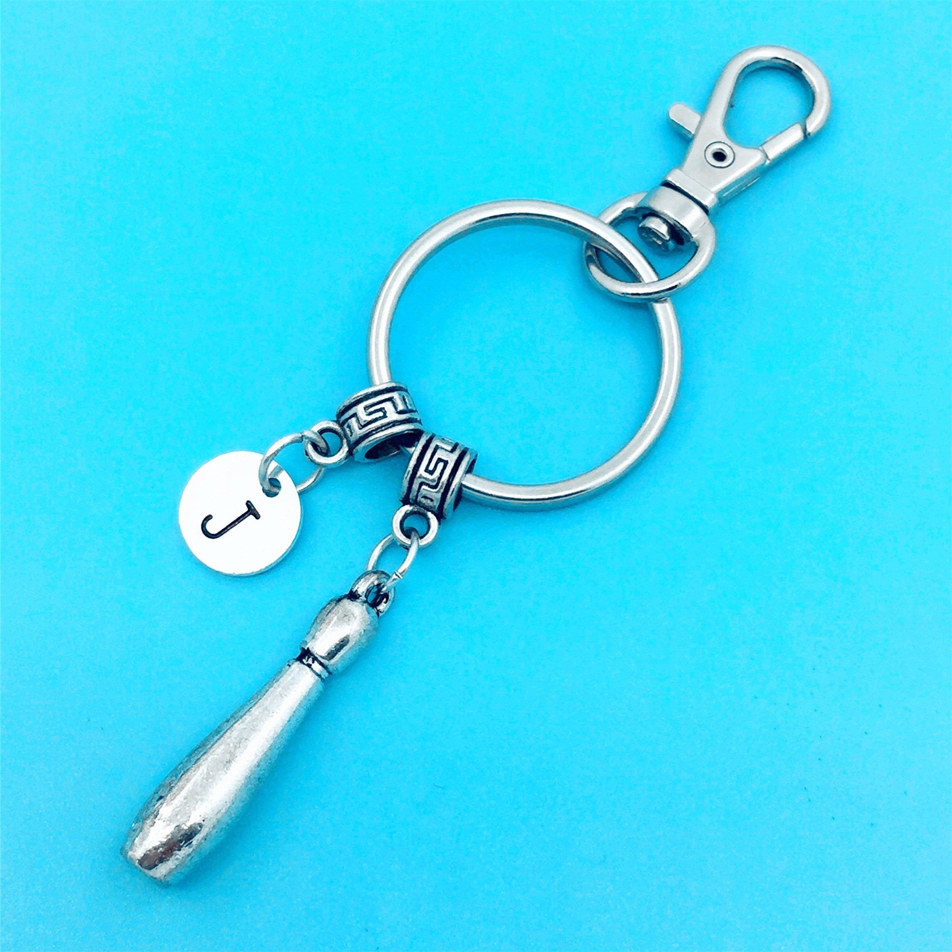 Bowling Pin Keychain Bowling Pin Key Chains Custom Any Etsy