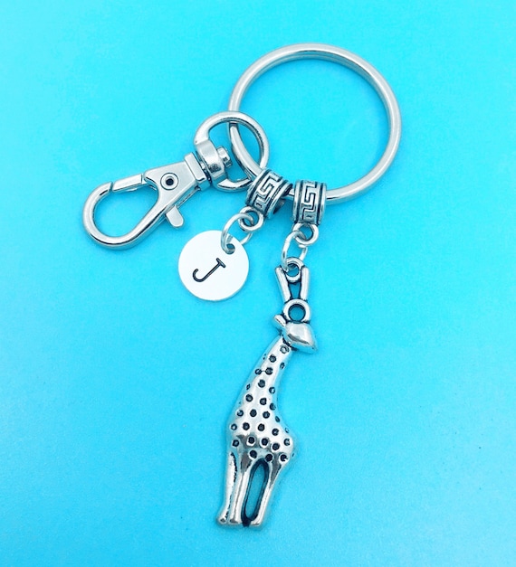 Giraffe Keychain Giraffe Key Chains Best Friend Keychain Etsy