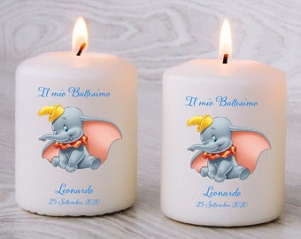 Bomboniera candela personalizzata Dumbo - n.10 candele
