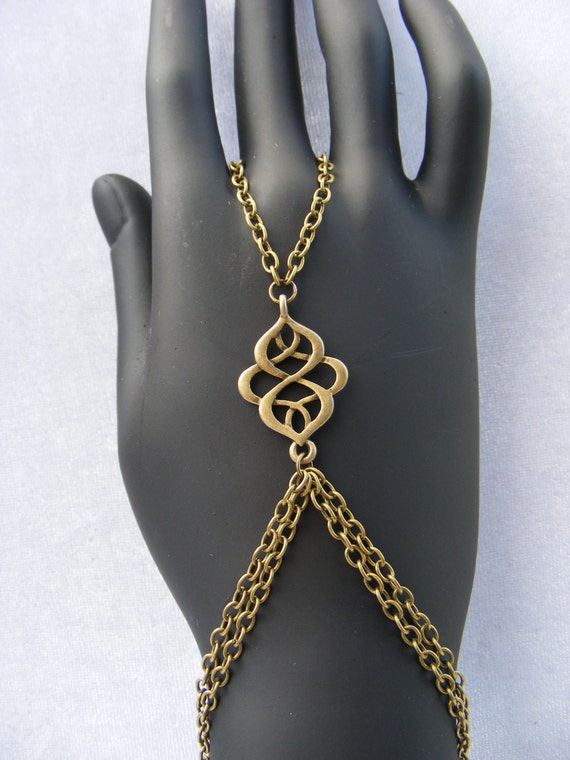 Items similar to Bronze Chain Slave Bracelet on Etsy