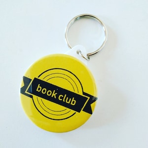 Key ring book club - gift for book lovers 45mm
