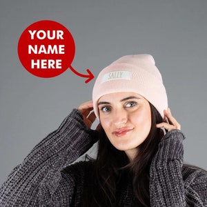 Personalized Custom Beanie Winter Hat | Beanies for Women | Unisex Beanie Hat | Custom Logo/Text Hats | Winter Beanies Warm Hats