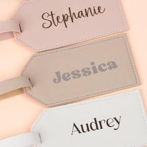 Luggage Tags Personalized - Luggage Tags - Personalized Handmade Vegan Leather Luggage Tag - Gift for Travelers - Place Holder for Weddings