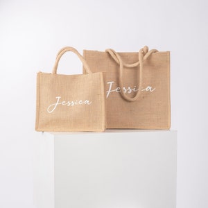 hen party gift for her , bridal party favor , custom burlap jute bag