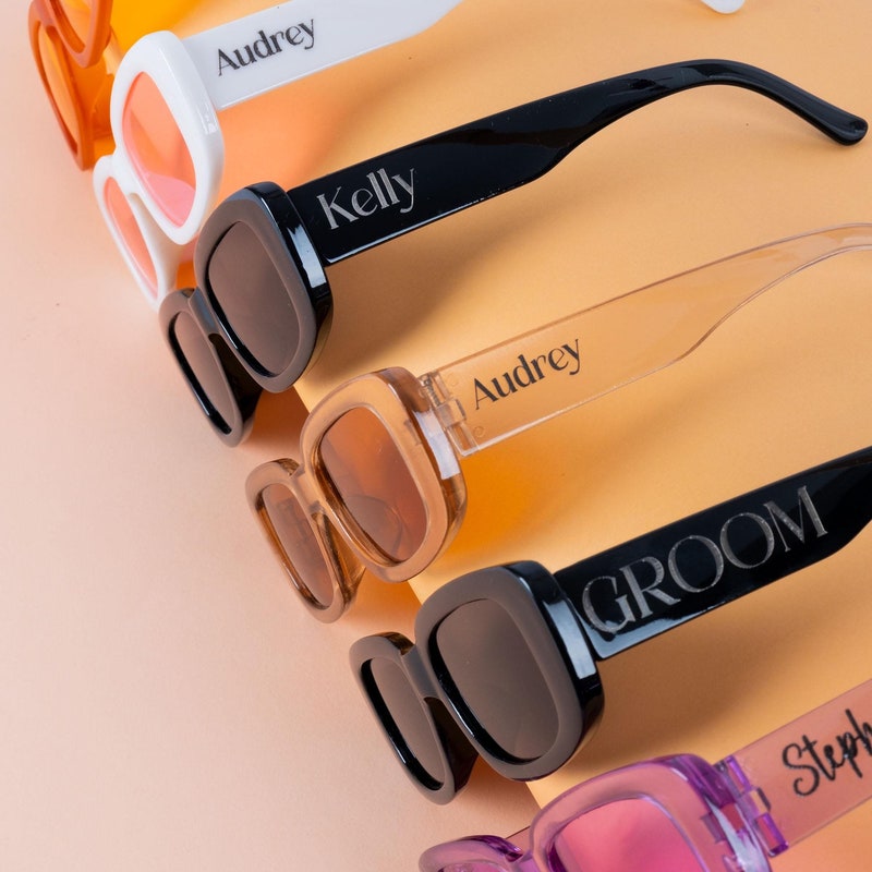 🍾SET OF 3🍾 Bachelorette Party Sunglasses, Custom Bride and Bridesmaid Sunglasses