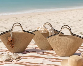 Personalizowana torba plażowa, ręcznie robione torby na prezenty dla druhen, personalizowany prezent na wieczór panieński, personalizowane torby plażowe