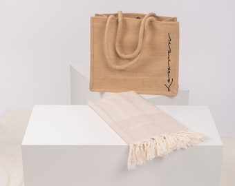 Matching Beach Bag and Beach Towel Set, Quick Dry Sand Free