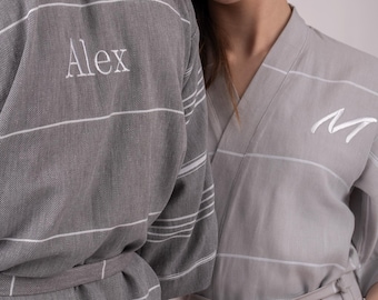 Bridesmaid Robe, Kimono Cotton Robe, Personalized Robe, Wedding Robes