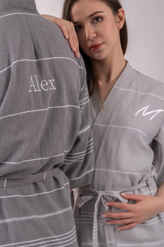 Personalized Cotton Kimono Robe, Turkish Bridesmaid Wedding Robes