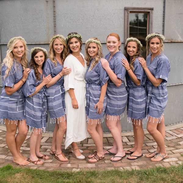 Bridesmaid Robes For Bridal Party Gift , Boho Getting Ready Robes, Bachelorette Favor Proposal Gifts