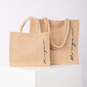 Brautjungfer Taschen, Brautjungfer Tragetaschen, Brautjungfer Tasche, Hochzeit Tragetaschen, Brautpartygeschenke, Braut, Hochzeitsgeschenk, Baumwolltasche, Jutetasche
