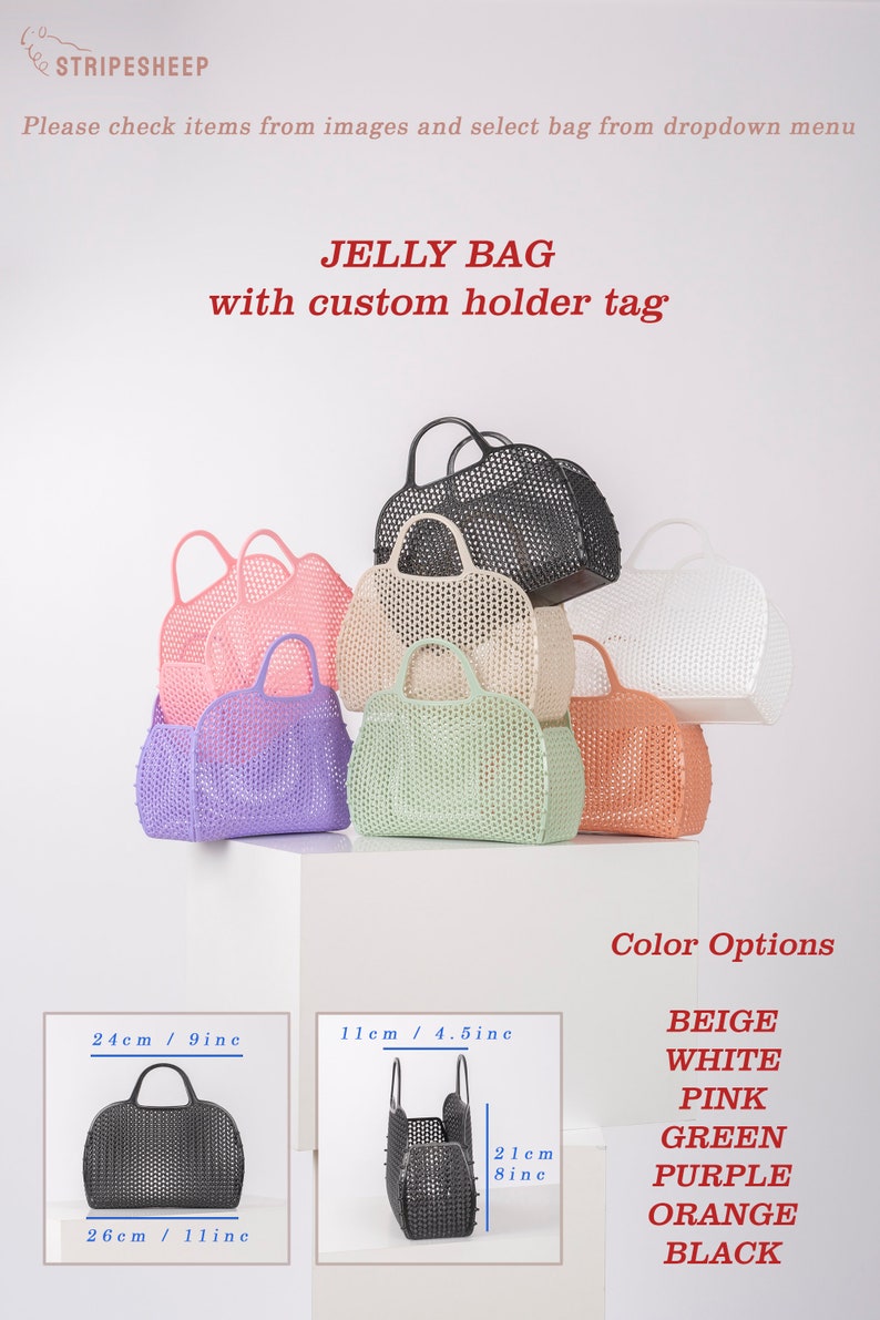 Personalized Jelly Tote Bag, Custom Party Favor, Beach Bag - Etsy