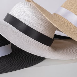 Custom Beach Hat Personalized Straw Floppy Bridesmaid Hat Bride Gift Floppy Sun Hat for Honeymoon Bachelorette party Bridesmaid Gift zdjęcie 9