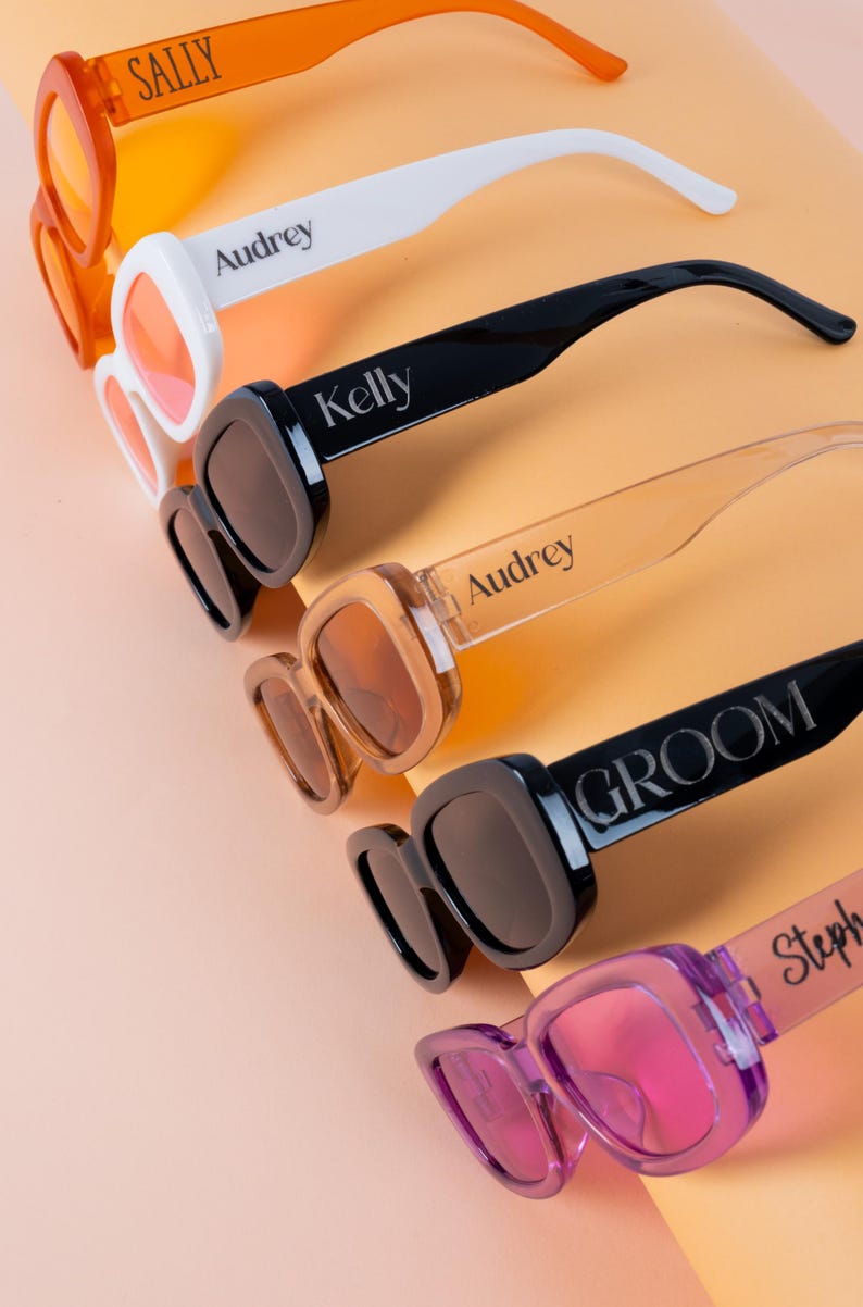 Personalized Heart Sunglasses - Trendy Bridal Party Favors image 3