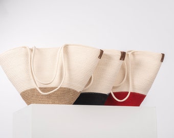 tote bag aesthetic , rope tote bridesmaid gift bag, high quality bride bag