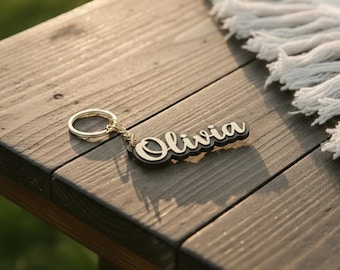 Custom Keychain, Personalized Keychain with Logo or Name, Bridesmaid Proposal Gifts