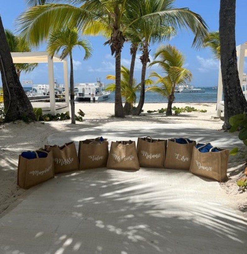 Best Bridesmaids Gift Bags Collection Burlap Tote Jelly Etsy