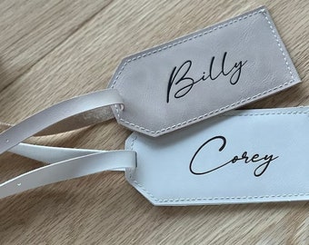 Luggage Tag, Leather Luggage Tag, Personalized Luggage Tag, Custom Luggage Tag, Personalized, Cute, Tiny Gifts For Her, Him, Mom, Bridesmaid