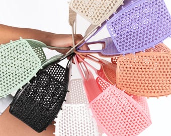 Torba plażowa Jelly Beach Tote z personalizowanym imieniem, prezent dla druhny