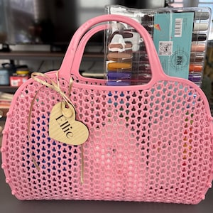 Free Personalization - Custom Jelly Bag with Name Tag - Personalized Beach Tote Girls Birthday, Party, Bridesmaid Gifts
