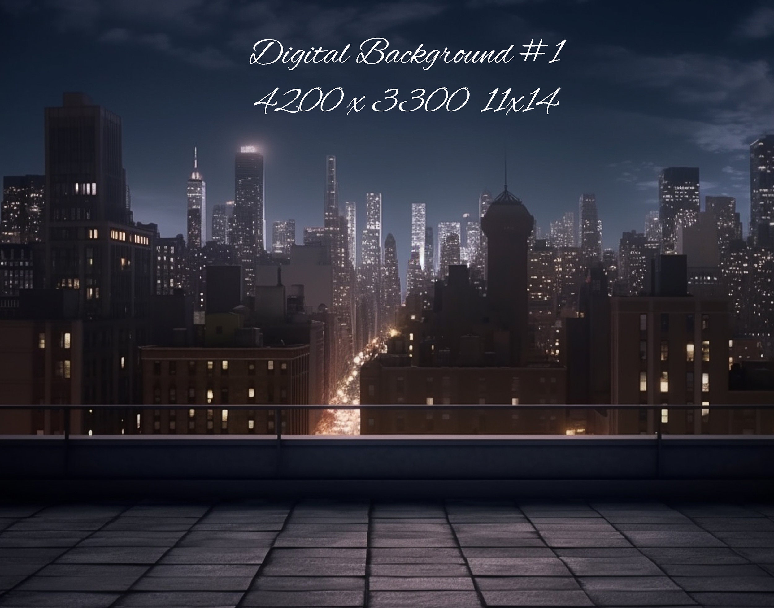 2 Pack of City Digital Backgrounds for Photography, 2 Backdrops, Great ...