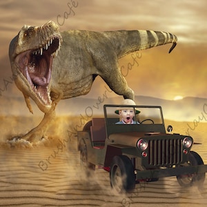 T-Rex/Tyrannosaurus Rex Digital Backdrop/Dinosaur Digital Background for Photographers and Scrapbooking/Birthday gift idea boy or girl