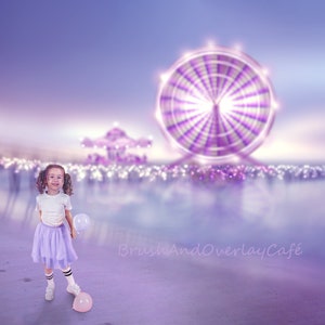 Beach/Carnival/Fair/Festival Digital Backdrop/Background for Photoshop, Photoshop Elements, Etc for Photographers and Scrapbook