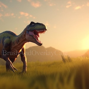 Trex Digital Background For Photography/Photoshop Backdrop/Photo Props for Kids/Dinosaur Digital Download /Layered PSD/Boy or Girl Gift