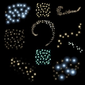 10 Fairy Dust / Pixie Dust / Superpositions de paillettes / Actions pour la photographie et le scrapbooking numérique