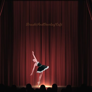 Classic Theater Stage Digital Backdrop for Photography. Perfect for Dance Photos. Digital Background
