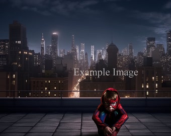 2 sets digitale stadsachtergronden voor fotografie, 2 achtergronden, geweldige superheldenachtergrond! City Scape Achtergrond voor Kinderen, Cadeau Idee