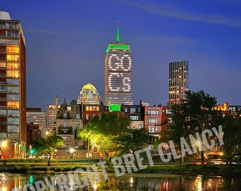 New! Boston Celtics Go C’s on the Pru with Charles River - Larry Bird Jayson Tatum - TD Garden, Boston Garden - FREE SHIPPING!