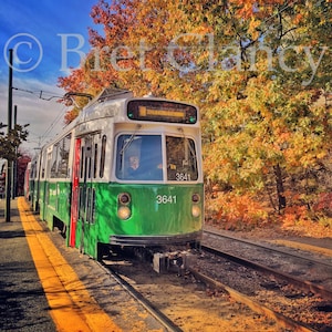 MBTA Green Line Trolley - The oldest subway in the United States - FREE SHIPPING!