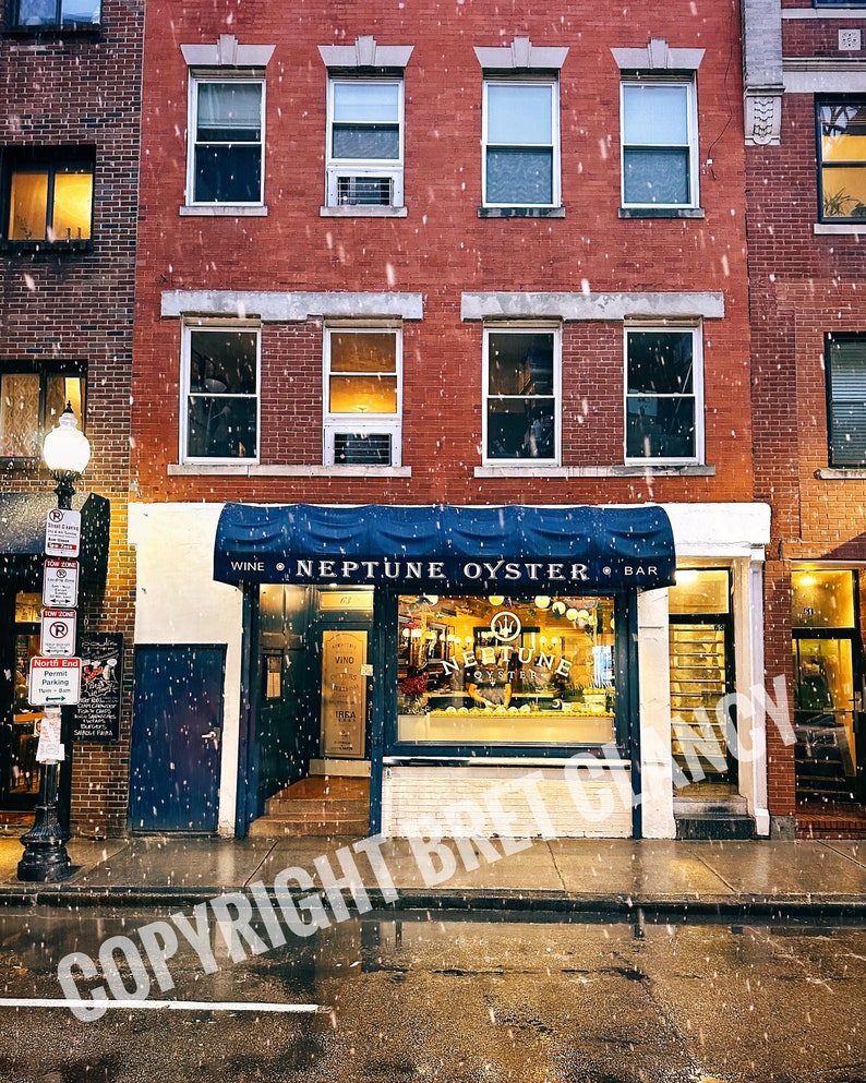 NEW Neptune Oyster Boston North End New England seafood restaurant storefront FREE SHIPPING image 1